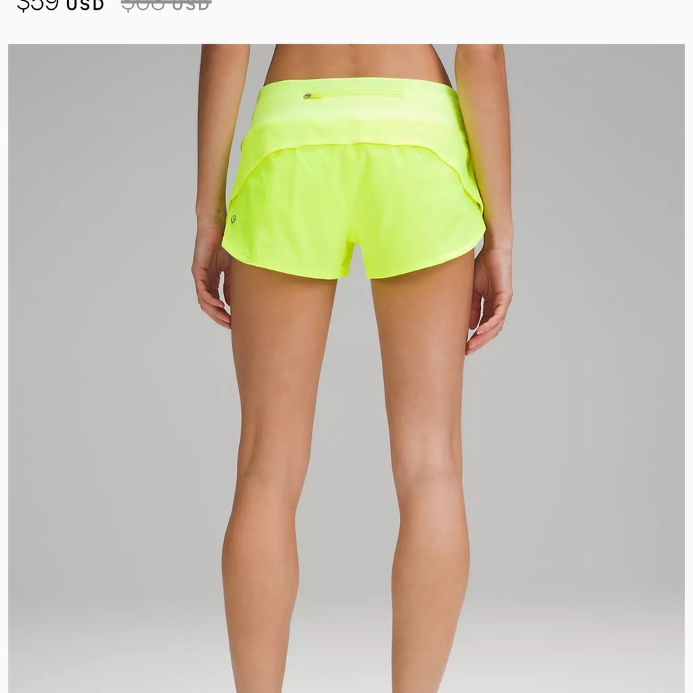 Yellow Lululemon shorts